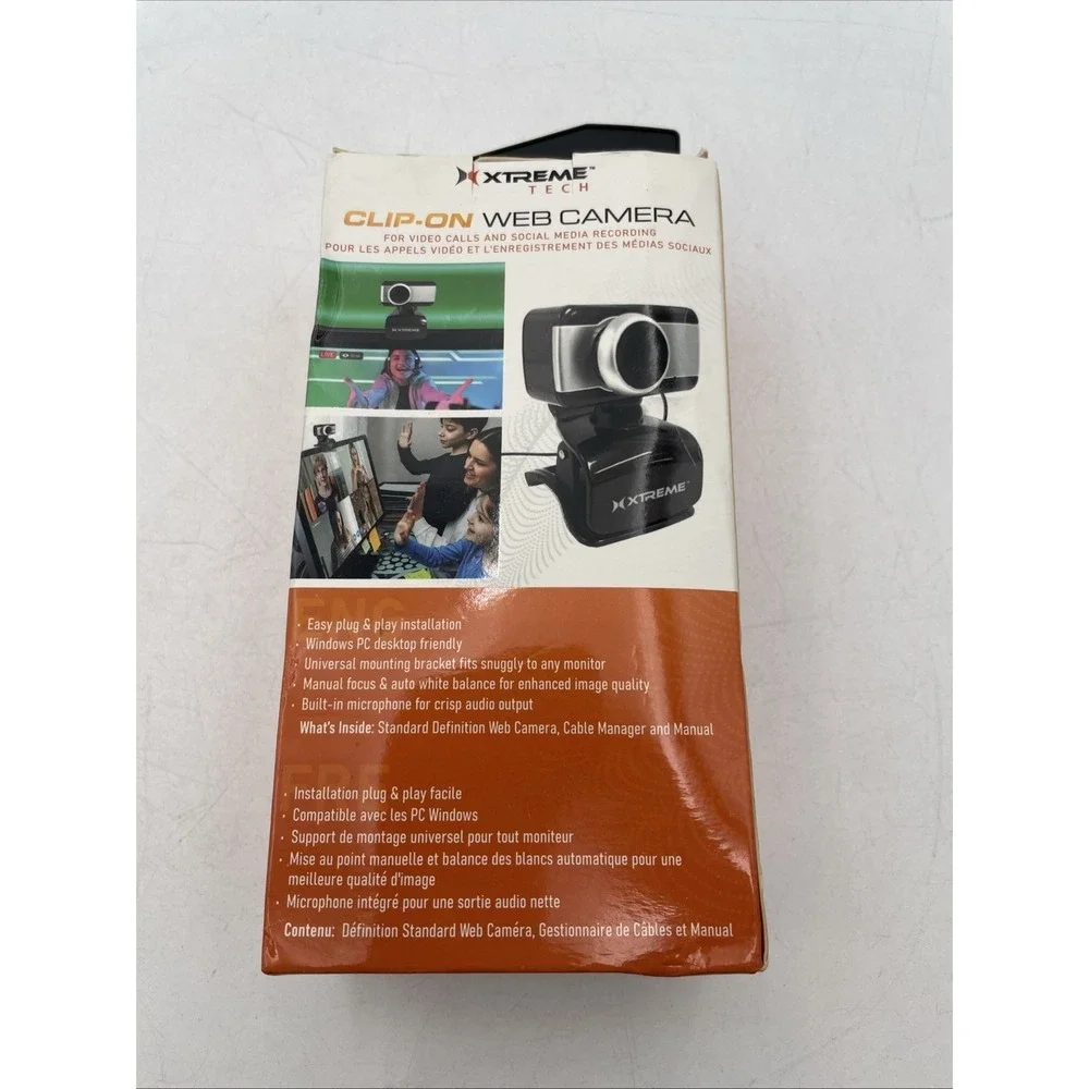 Xtreme Tech Clip-On Web Camera Video Calls Social Media Recording (A3)